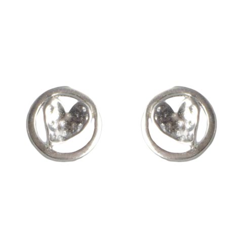 Beauté pure - Cœur martelé clous d'oreilles - argent 925ème Beauté pure - Cœur martelé clous d'oreilles - argent 925ème