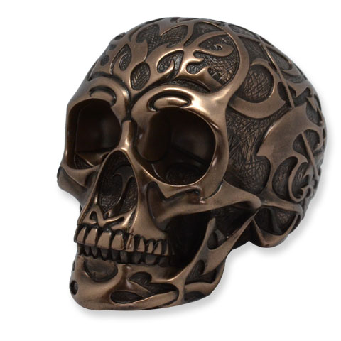 Crâne Tribal Skull en finition Bronze (modèle L)