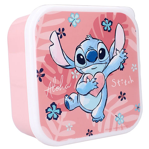 Lunch box rose (3en1) Stitch - Lilo et Stitch